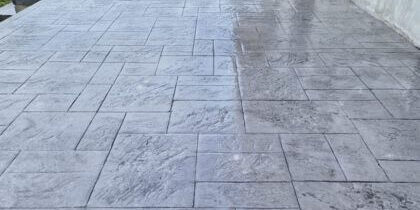 Beton amprentat pentru terasa in Timisoara